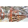 Image 4 : GROUP OF 16' HIGH BACK TO BACK RACKING. OVERALL 66' X 8' WITH BOX ROLLERS.  INVENTORY INCLUDES 18 X