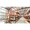 Image 5 : GROUP OF 16' HIGH BACK TO BACK RACKING. OVERALL 66' X 8' WITH BOX ROLLERS.  INVENTORY INCLUDES 18 X
