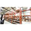 Image 3 : GROUP OF 16' HIGH BACK TO BACK RACKING. OVERALL 50' X 8' WITH BOX ROLLERS.  INVENTORY INCLUDES 14 X