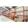 Image 3 : ROW OF RACKING. 8 X 16' HIGH FRAMES, 28 X 8' BEAMS, 28 X 4' WIRE DECKING,