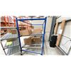 Image 2 : ROLLING RACK WITH BOX CONVEYORS. 6'6" X 52" X 78" HIGH NO CONTENTS