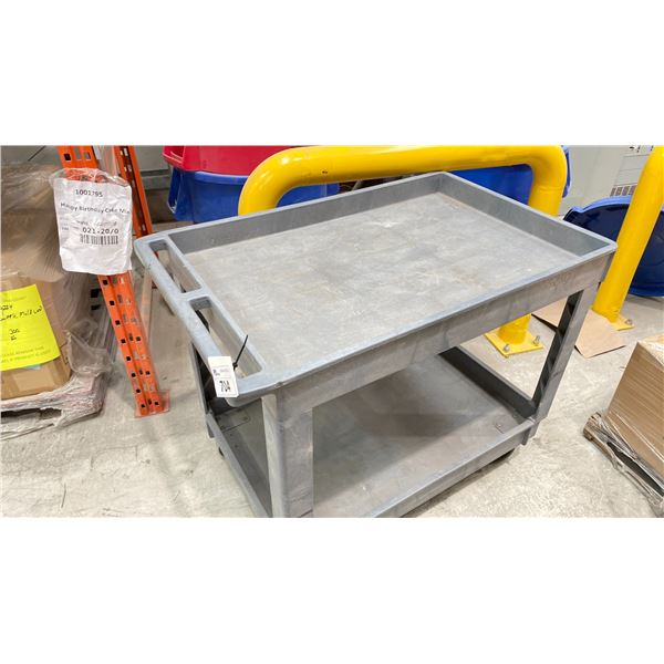 RUBBERMAID ROLLING CART 48X25" NO CONTENTS