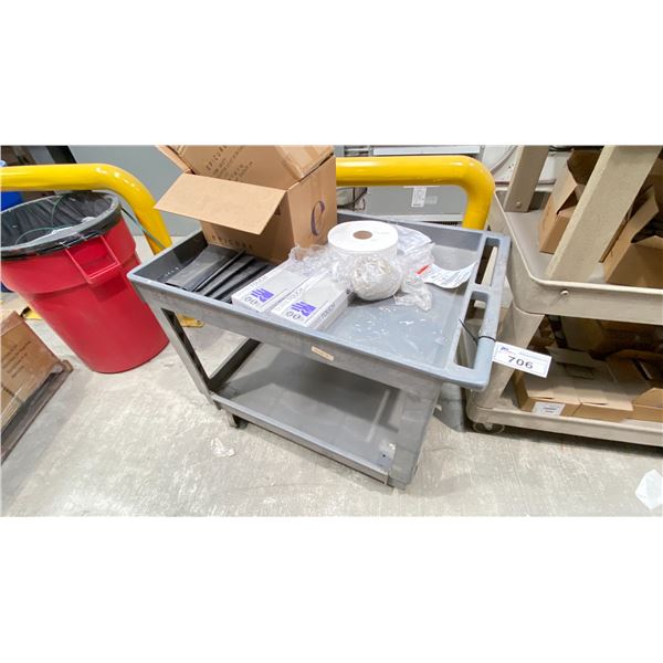 RUBBERMAID ROLLING CART 48X25" NO CONTENTS