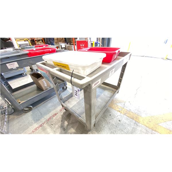 RUBBERMAID ROLLING CART 48X25" NO CONTENTS