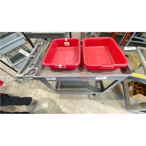 RUBBERMAID ROLLING CART 48X25" NO CONTENTS
