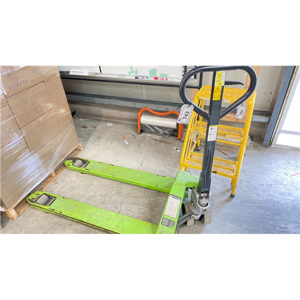 GREEN PALLET DOLLY 5500 LB CAPACITY *CANNOT BE REMOVED UNTIL MAY 5*