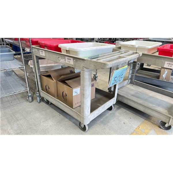 RUBBERMAID ROLLING CART 48X25" NO CONTENTS