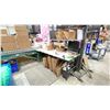 Image 2 : 66" X 33" METAL FRAMED WORKBENCH WITH OVERHEAD SHELF NO CONTENTS