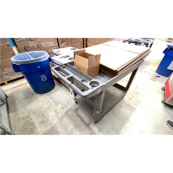 RUBBERMAID ROLLING CART 48X25" NO CONTENTS