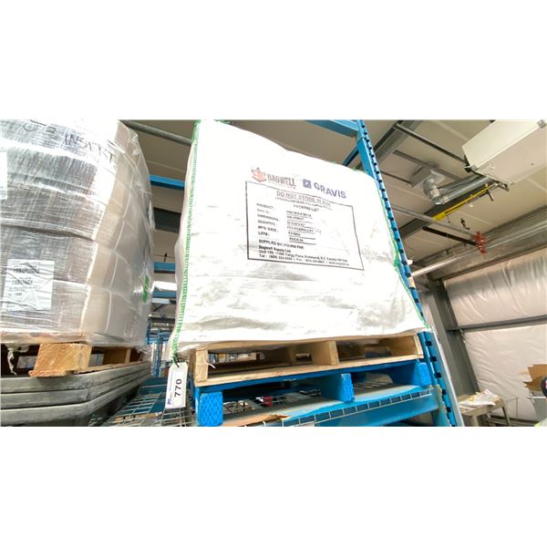PALLET OF BAGWELL SUPPLIES FIBC BULK BAGS. 35" X 35" X 42". 250 PIECES