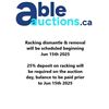 Image 1 : RACKING DISMANTLE & REMOVAL WILL BE SCHEDULED BEGINNING JUN 15TH 2025