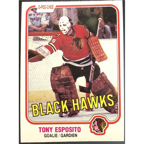 1981-82 O-PEE-CHEE TONY ESPOSITO (HOF)