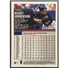 Image 2 : 2000 TOPPS RICKEY HENDERSON (HOF)
