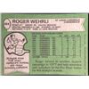 Image 2 : 1978 TOPPS ROGER WEHRLI (HOF)