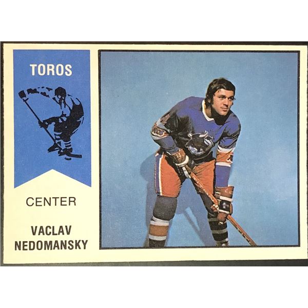 1974-75 O-PEE-CHEE WHA VACLAV NEDOMANSKY (HOF) ROOKIE CARD