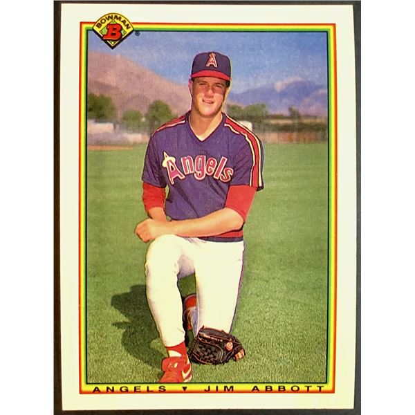 1990 BOWMAN JIM ABBOTT ROOKIE CARD