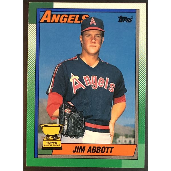 1990 TOPPS JIM ABBOTT ROOKIE CARD