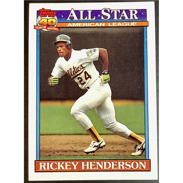 1991 TOPPS RICKEY HENDERSON (HOF)