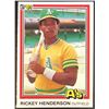 Image 1 : 1981 DONRUSS RICKEY HENDERSON (HOF) ROOKIE CARD