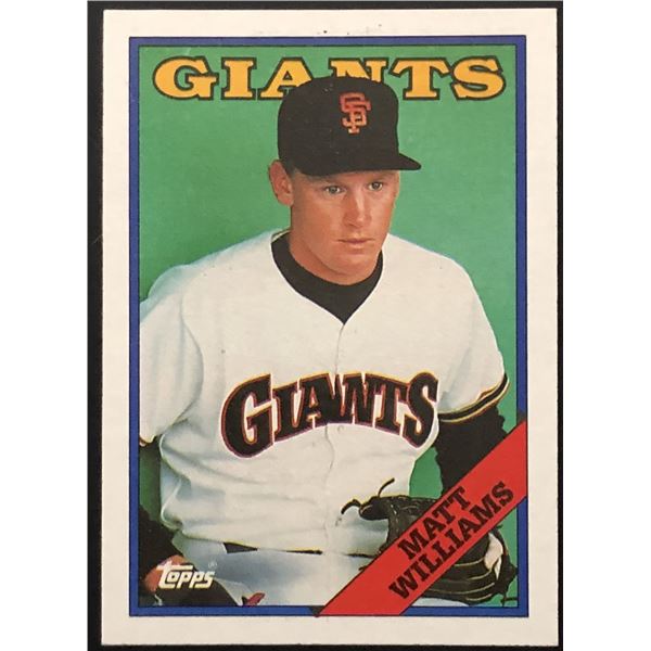 1988 TOPPS MATT WILLIAMS ROOKIE CARD
