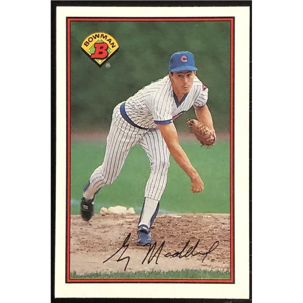 1989 BOWMAN GREG MADDUX (HOF)