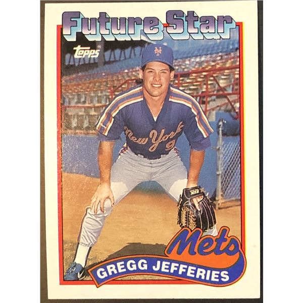 1989 TOPPS GREGG JEFFRIES ROOKIE CARD