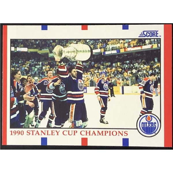 1990-91 SCORE EDMONTON OILERS STANLEY CUP CHAMPS