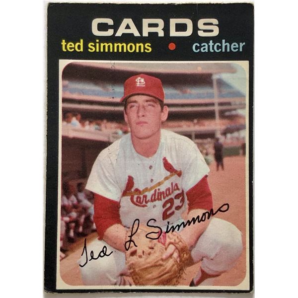 1971 O-PEE-CHEE TED SIMMONS ROOKIE CARD