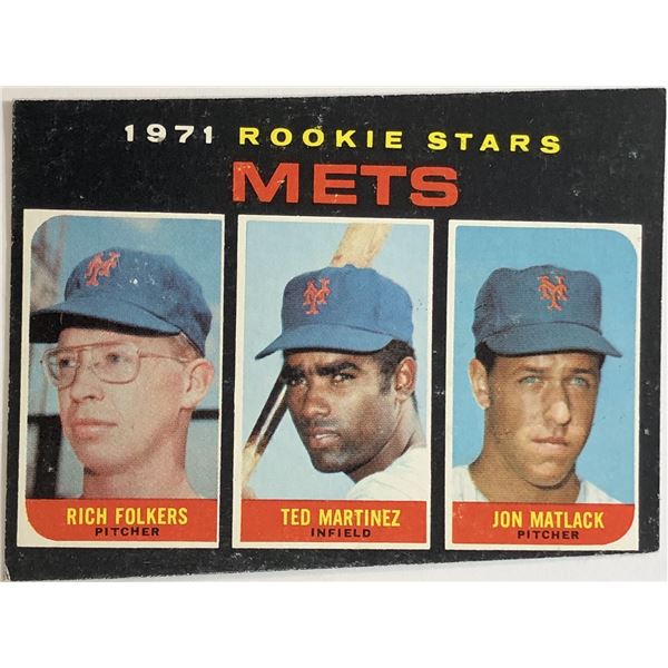 1971 TOPPS JON MATLACK ROOKIE CARD