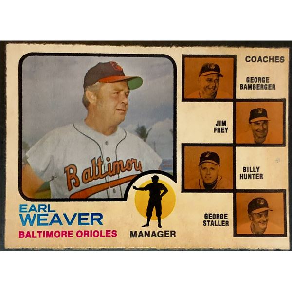 1973 O-PEE-CHEE EARL WEAVER (HOF)