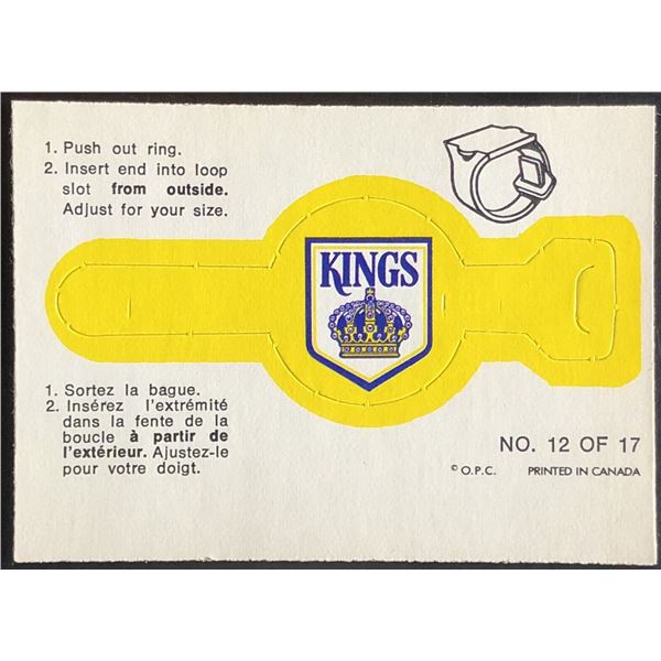 1973-74 O-PEE-CHEE LOS ANGELES KINGS - RING INSERT