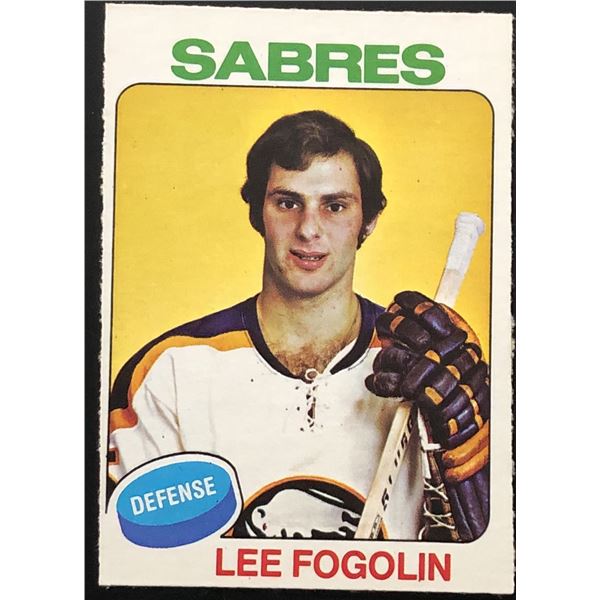 1975-76 O-PEE-CHEE LEE FOGOLIN ROOKIE CARD