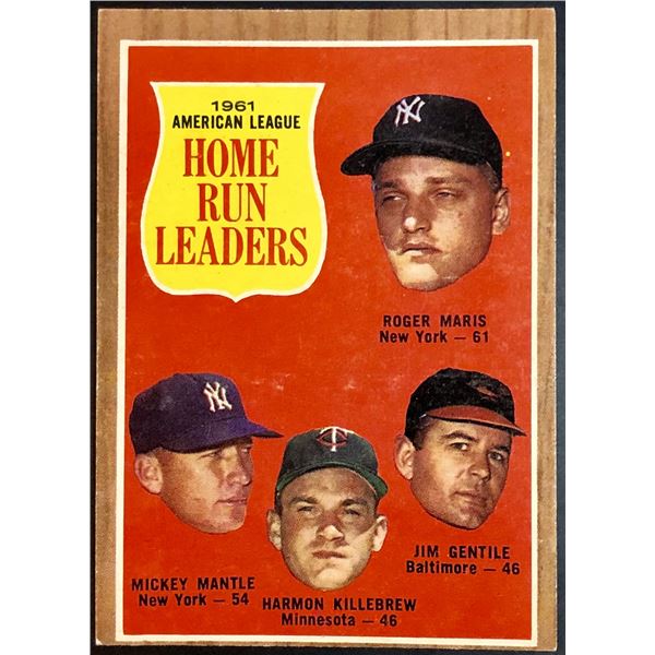 1962 TOPPS ROGER MARIS & MICKEY MANTLE (HOF)