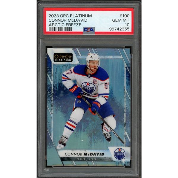 2023 OPC Platinum Connor McDavid Arctic Freeze #02/99 - PSA 10