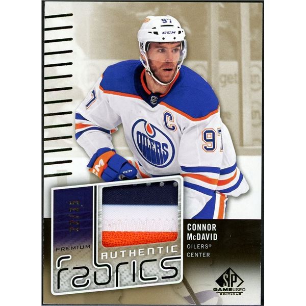 2022-23 SP Game Used Connor McDavid Authentic Fabrics 3 color patch!