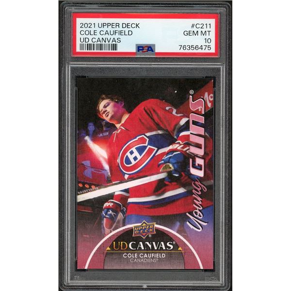 2021 Upper Deck Cole Caufield Young Guns Canvas - PSA 10