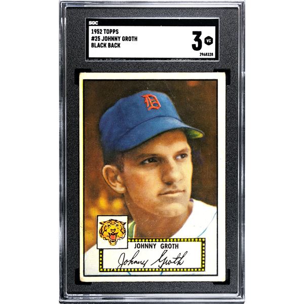 1952 Topps #25 Johnny Groth (SGC 3)