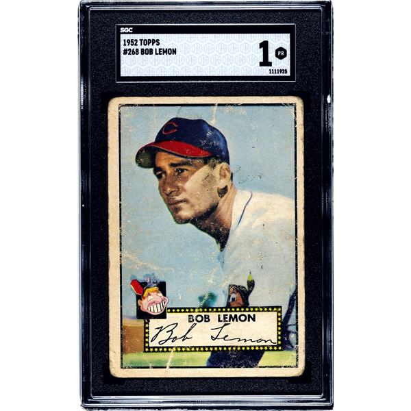 1952 Topps #268 Bob Lemon (SGC 1)