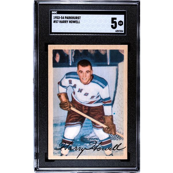 1953-54 Parkhurst #57 Harry Howell RC (SGC 5)