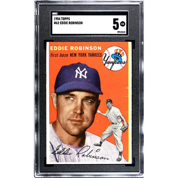 1954 Topps #62 Eddie Robinson (SGC 5)