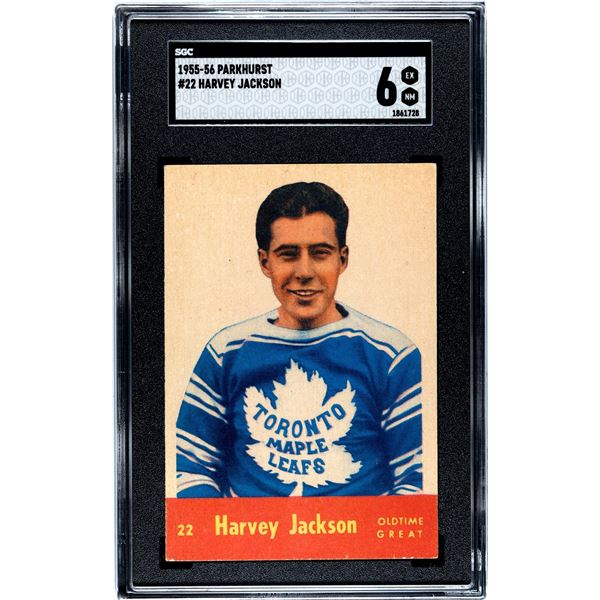 1955-56 Parkhurst #22 Harvey Jackson OTG (SGC 6)