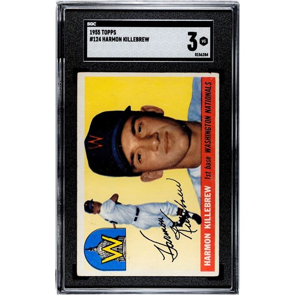 1955 Topps #124 Harmon Killebrew RC (SGC 3)