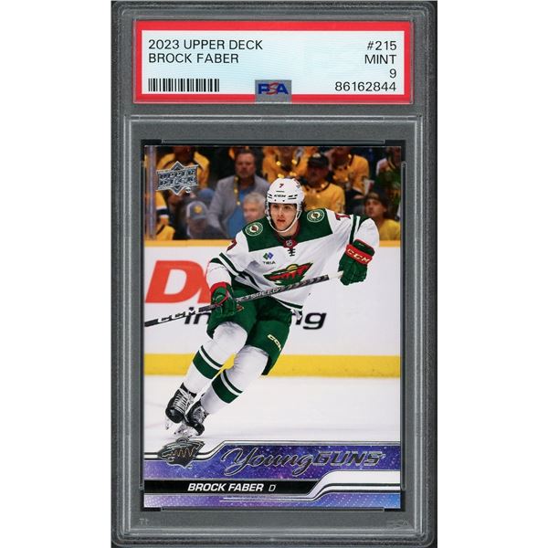 2023 Upper Deck Brock Faber Young Guns - PSA 9