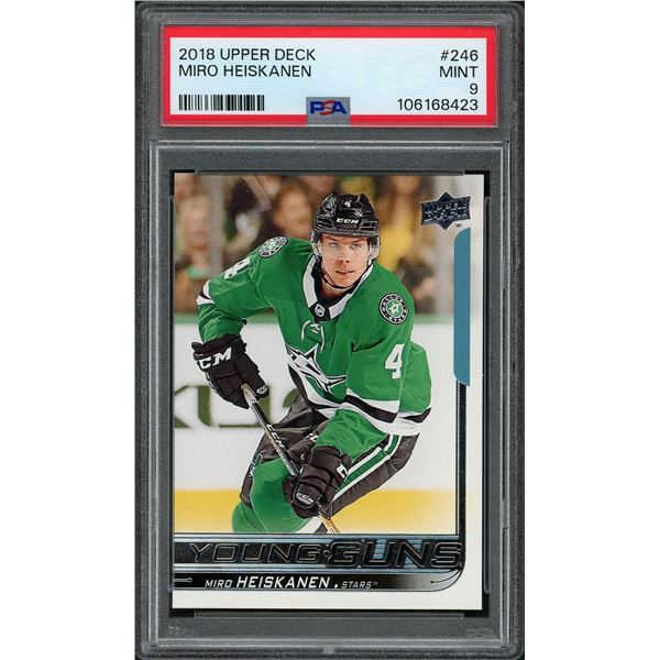 2018 Upper Deck Miro Heiskanen Young Guns - PSA 9