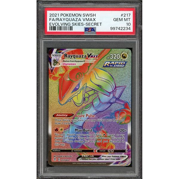 2021 Pokémon Full Art Rayquaza Secret Rare - PSA 10