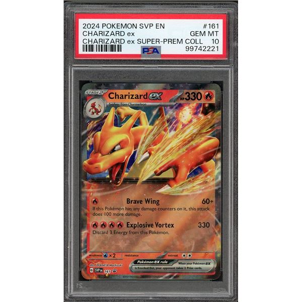 2024 Pokemon Charizard Super Premium Collection 3 card sequential promo set PSA graded