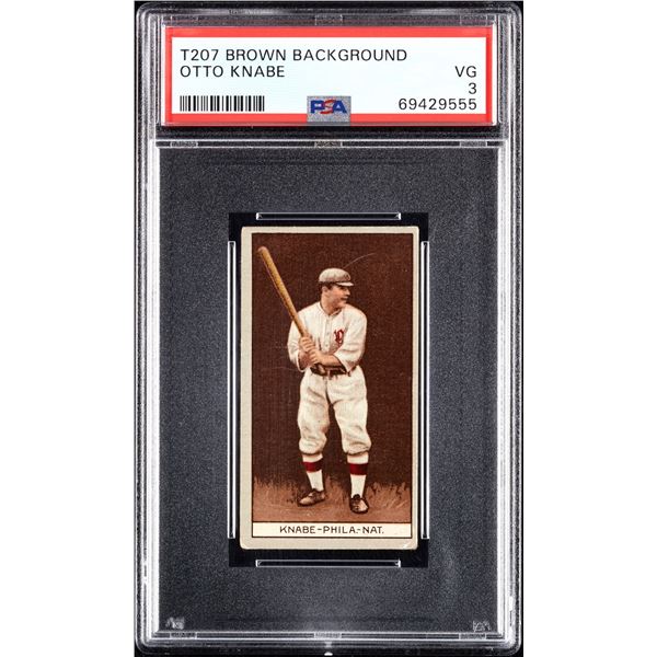 1912 T207 Brown Background - Otto Knabe (PSA 3)