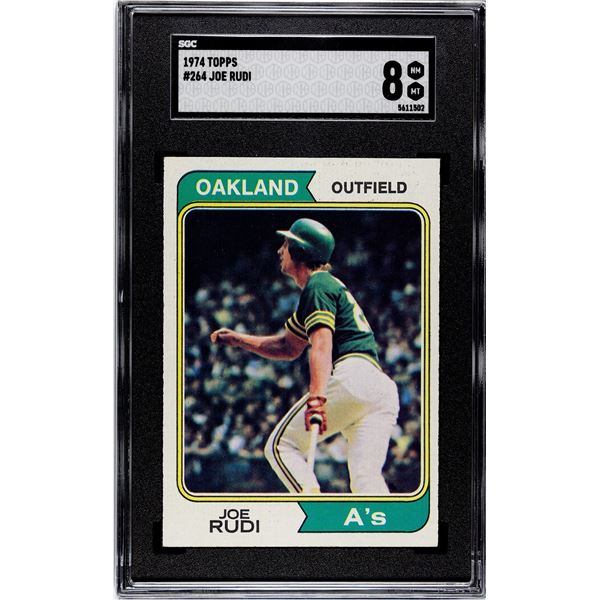 1974 Topps #264 Joe Rudi (SGC 8)