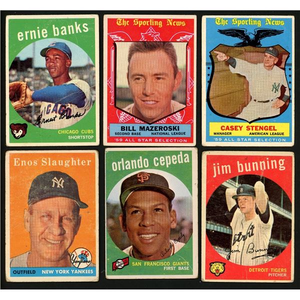 Lot of 10 x 1950s Baseball HOFers