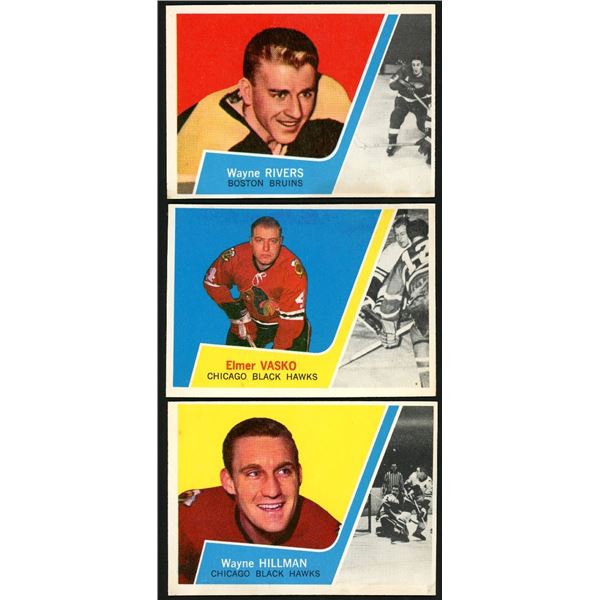 Lot of 6 x 1963-64 Topps Hockey Cards (High Grade)
